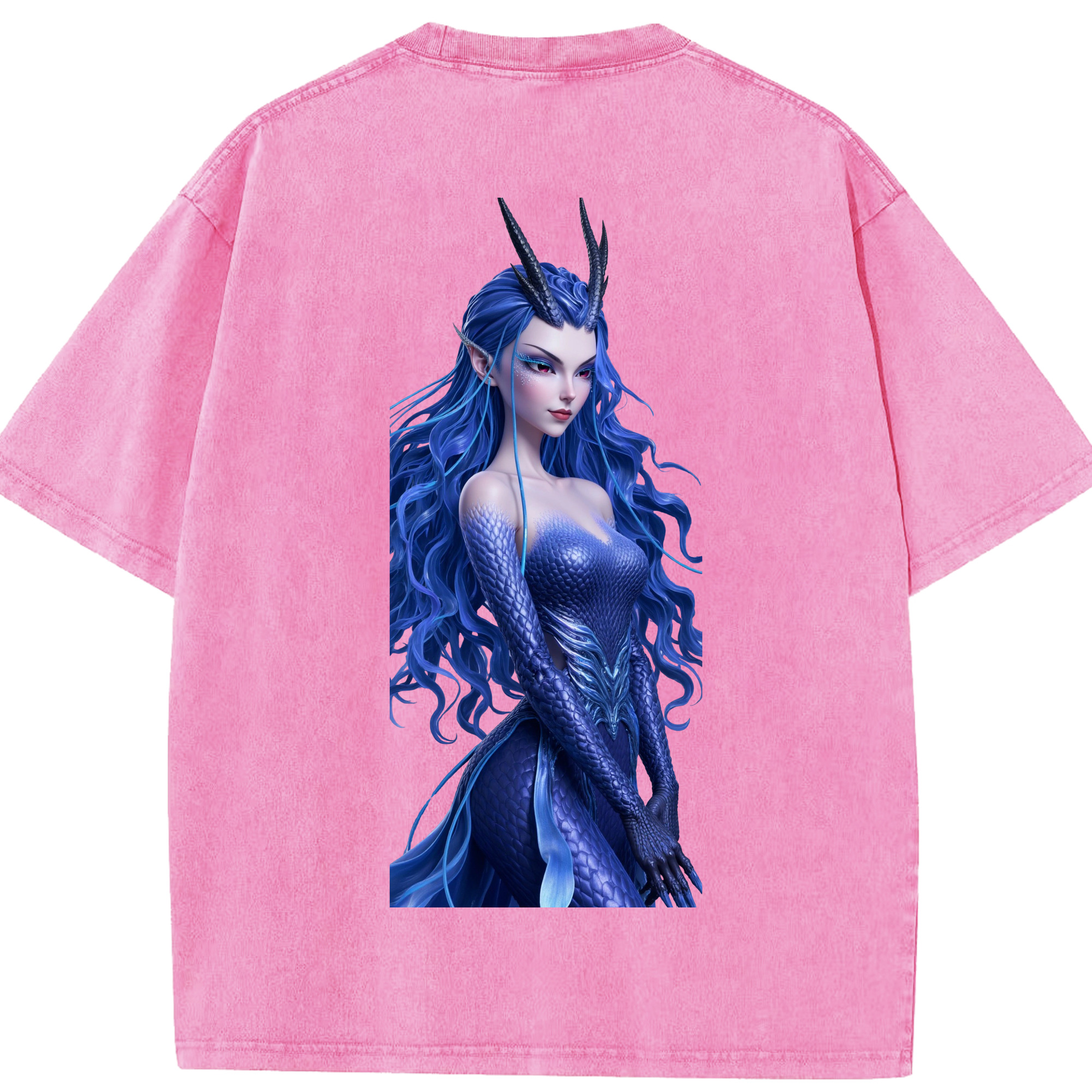 （画像用） Ne Zha 2 ナタ 魔童の大暴れ 綿100% ヴィンテージ風 半袖Tシャツ（背面プリント）